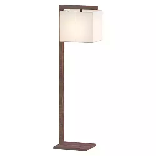 SEIZE floor lamp with wooden base and shade