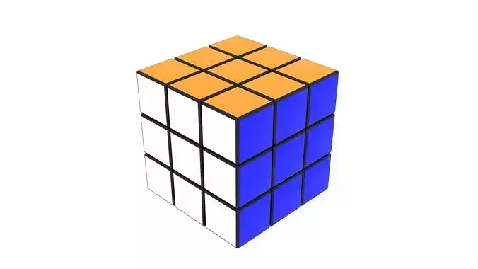 Rubiks Cube With Solving Animation 3D model