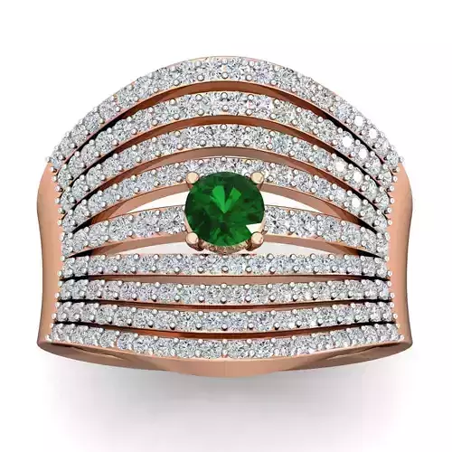 Women cocktail ring 3dm stl renders detail