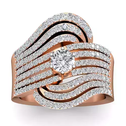 Women cocktail ring 3dm stl renders detail