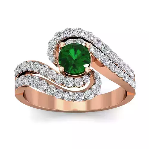 Women cocktail ring 3dm stl renders detail