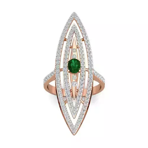 Women cocktail ring 3dm stl renders detail