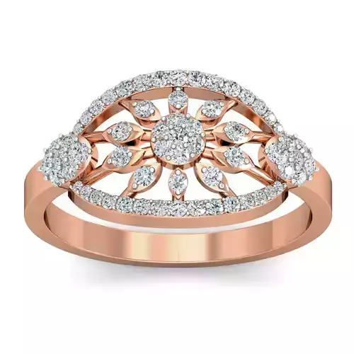 Women cocktail ring 3dm stl renders detail