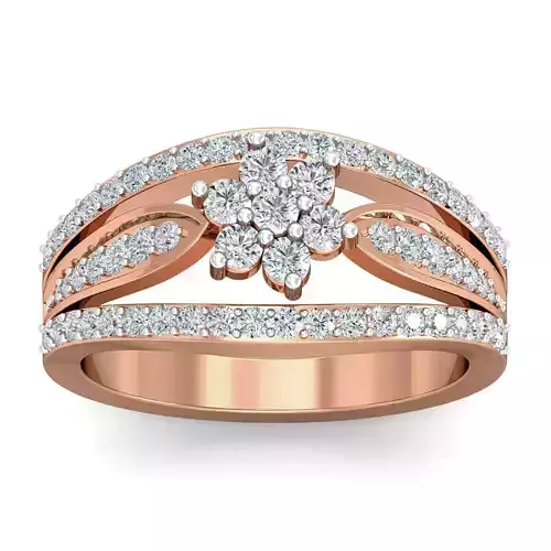 Women cocktail ring 3dm stl renders detail