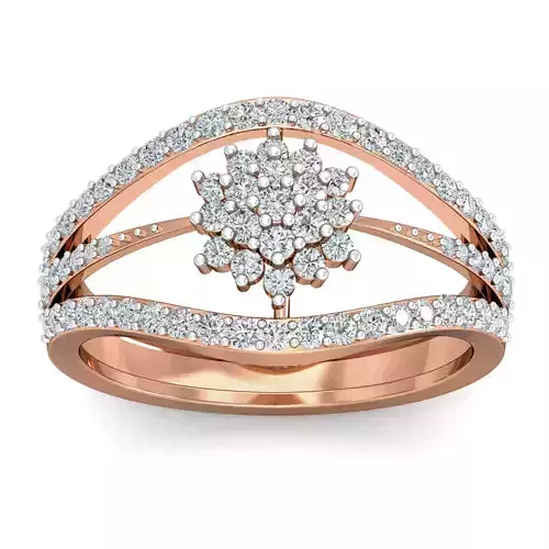 Women cocktail ring 3dm stl renders detail