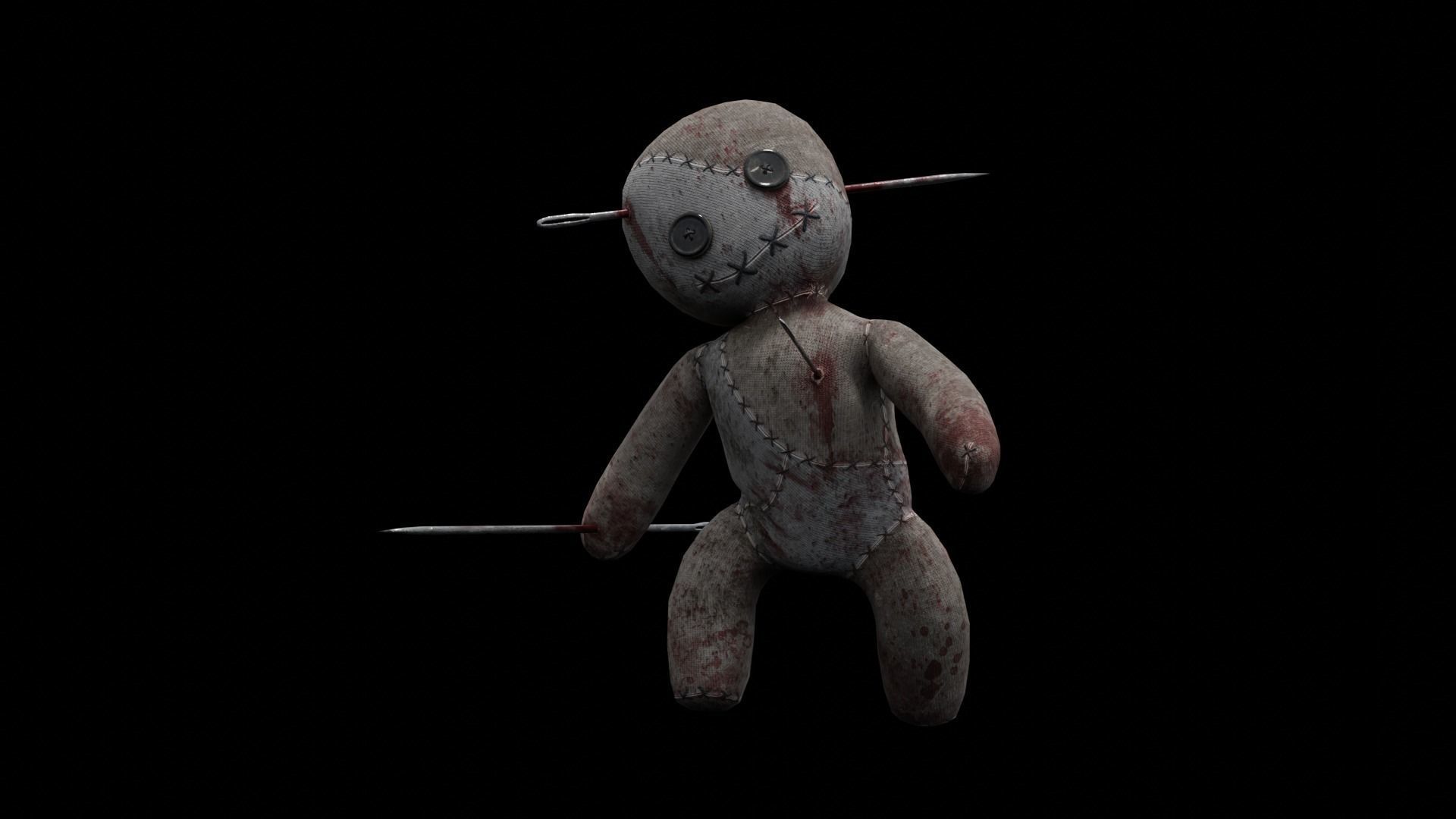 Haunted Voodoo Doll Low-poly 3D model_22