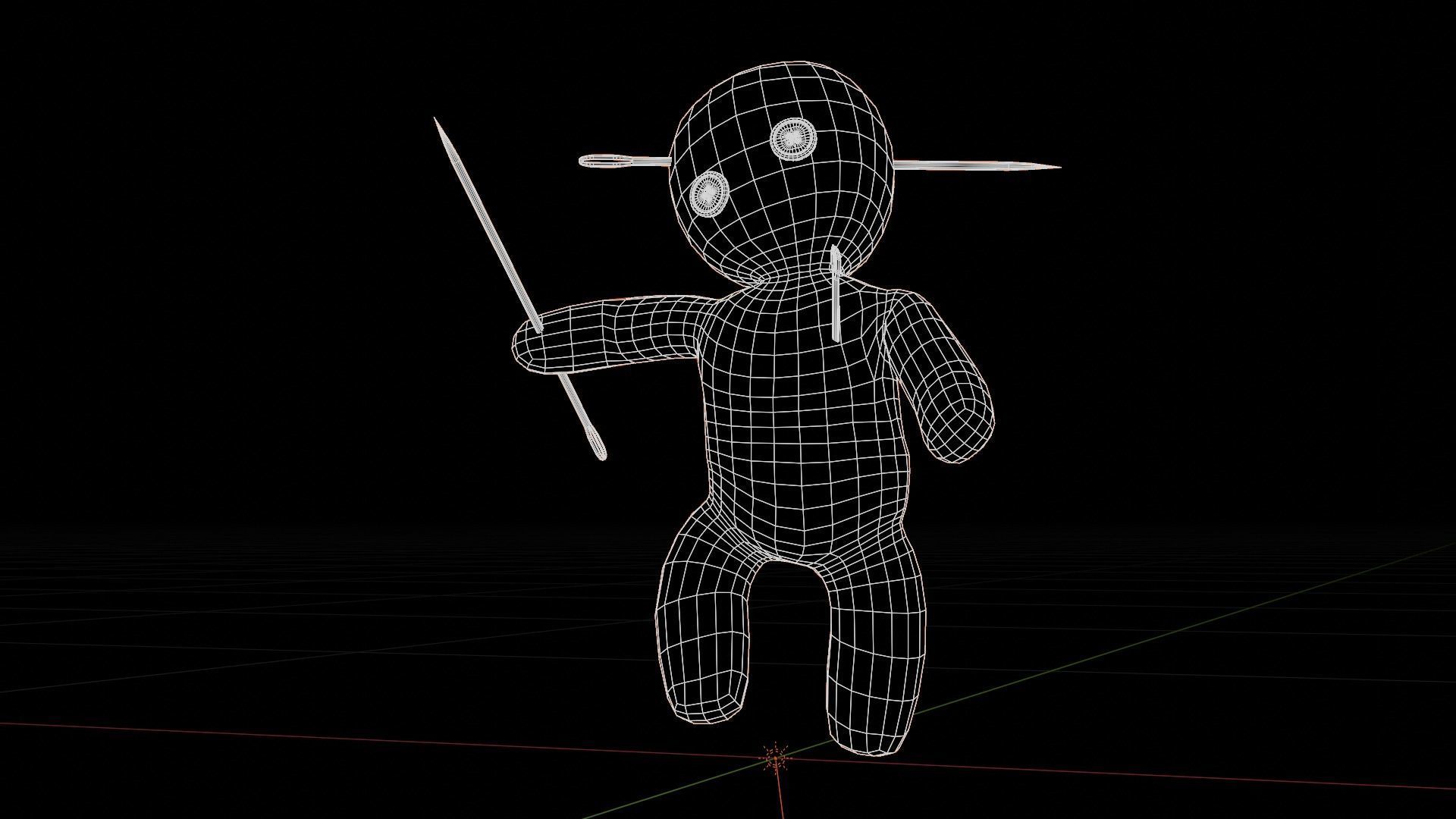 Haunted Voodoo Doll Low-poly 3D model_11