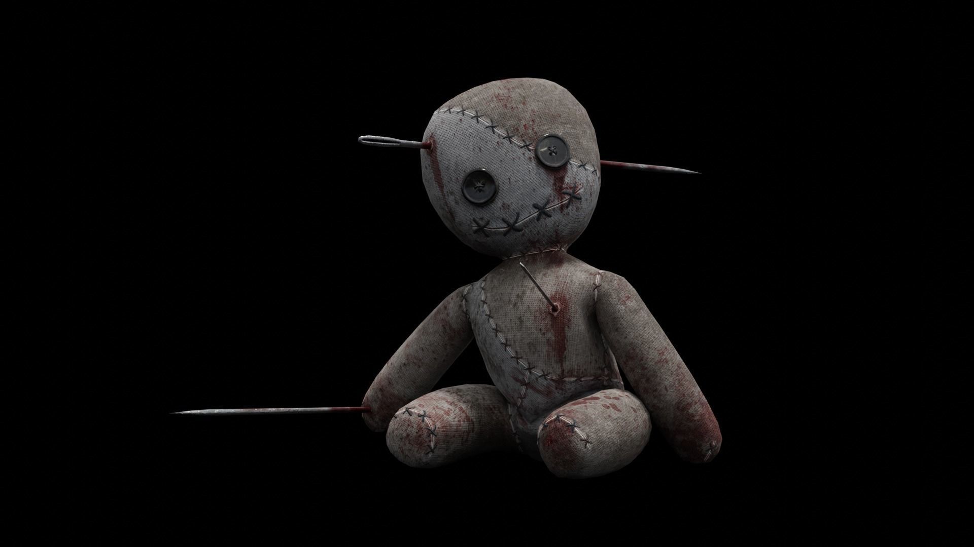 Haunted Voodoo Doll Low-poly 3D model_20
