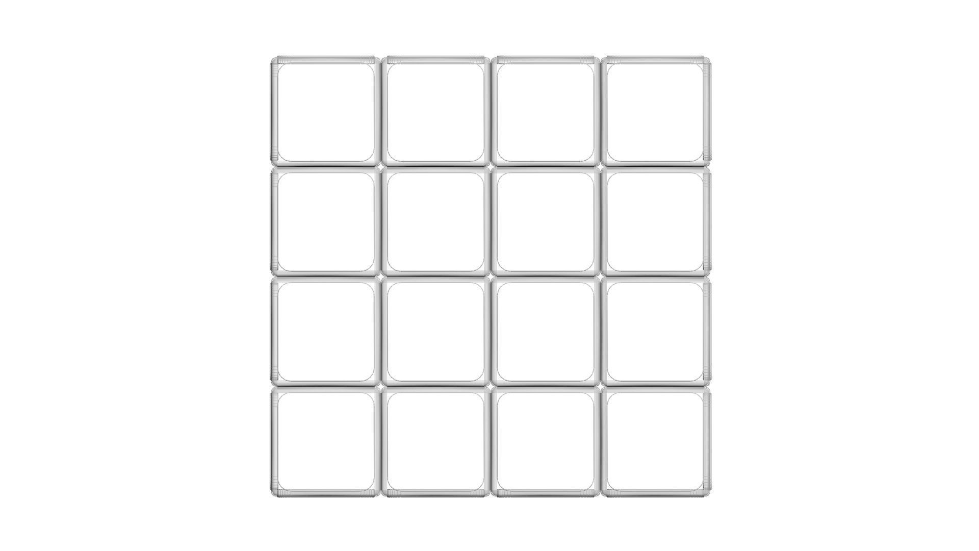 Rubiks Cube 4x4x4 3D model_20