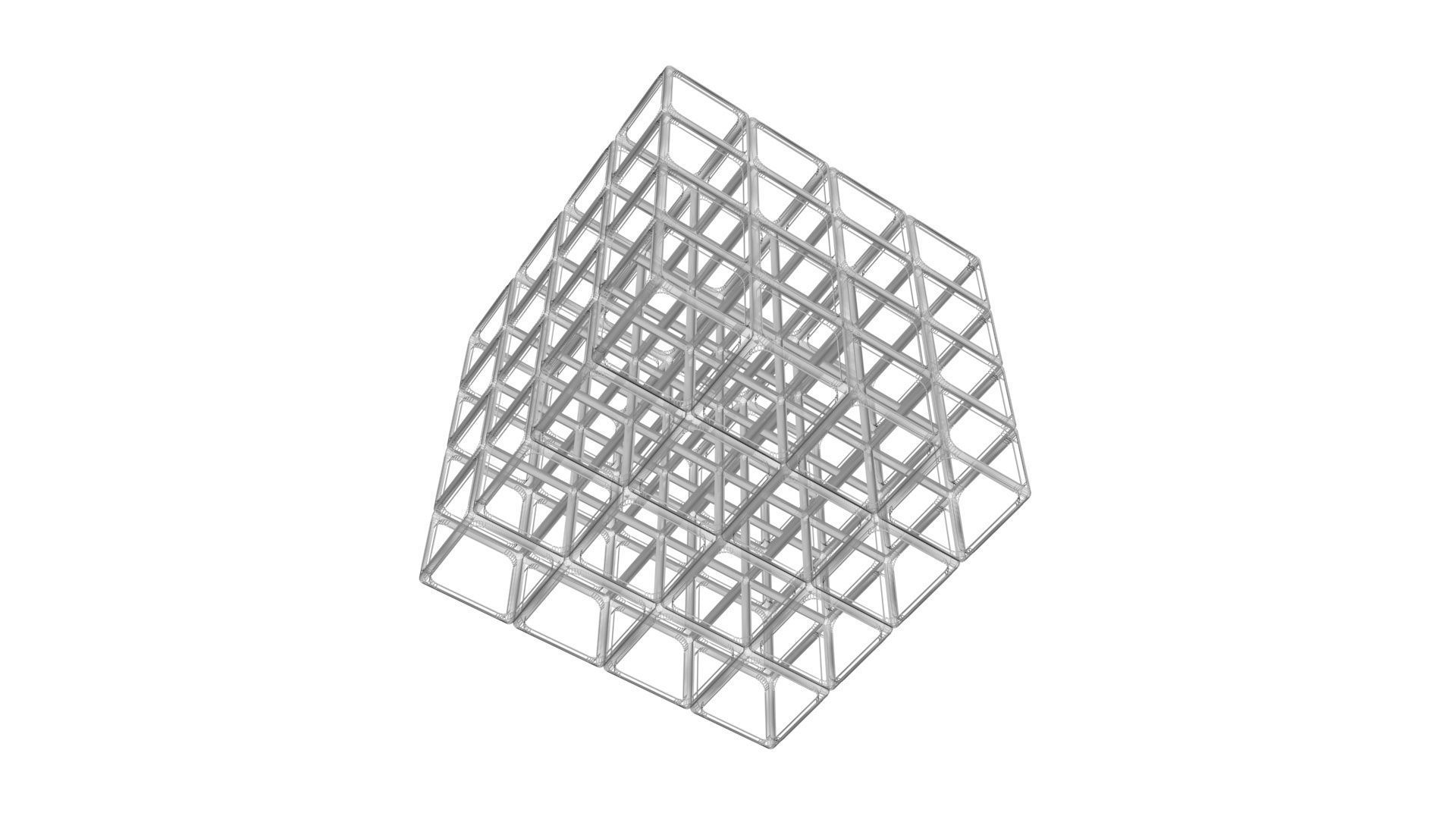 Rubiks Cube 4x4x4 3D model_17