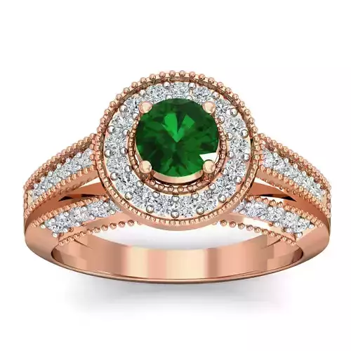 Women cocktail ring 3dm stl renders detail