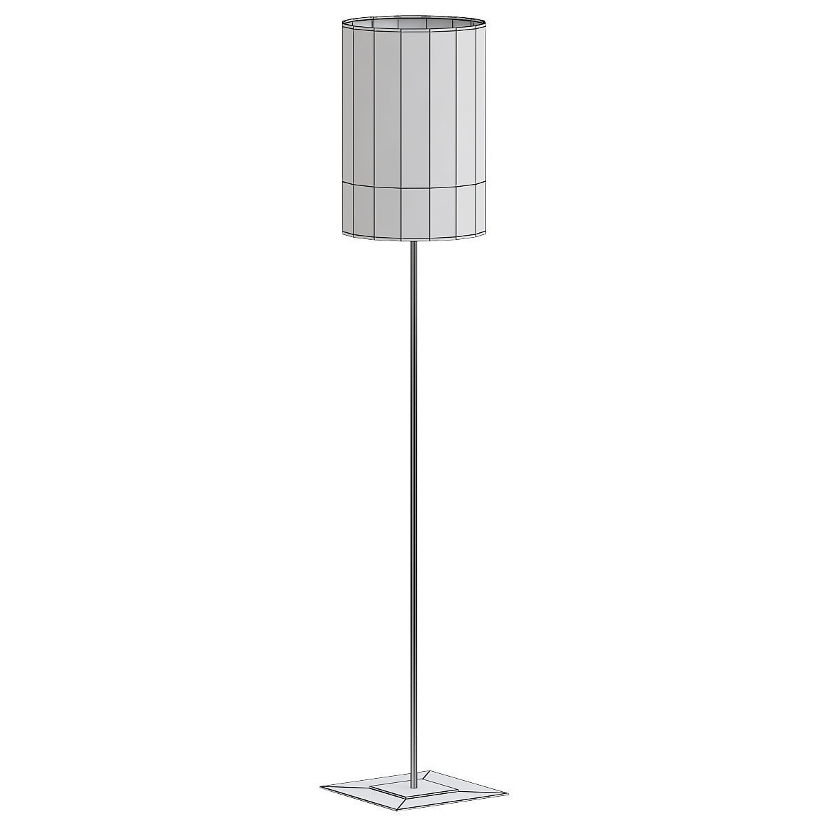 VIVIEN floor lamp with shade 3D model_1
