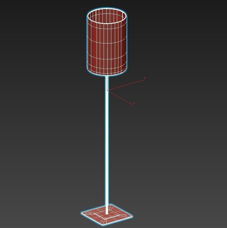 VIVIEN floor lamp with shade 3D model_5