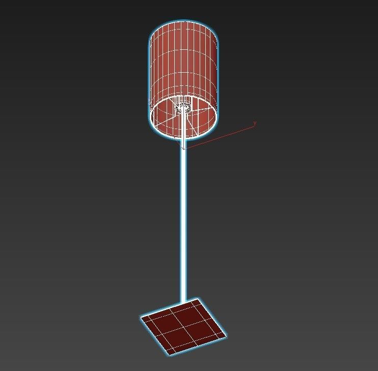 VIVIEN floor lamp with shade 3D model_2