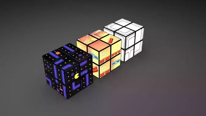 Rubiks Cube Like Gaming System 3D model