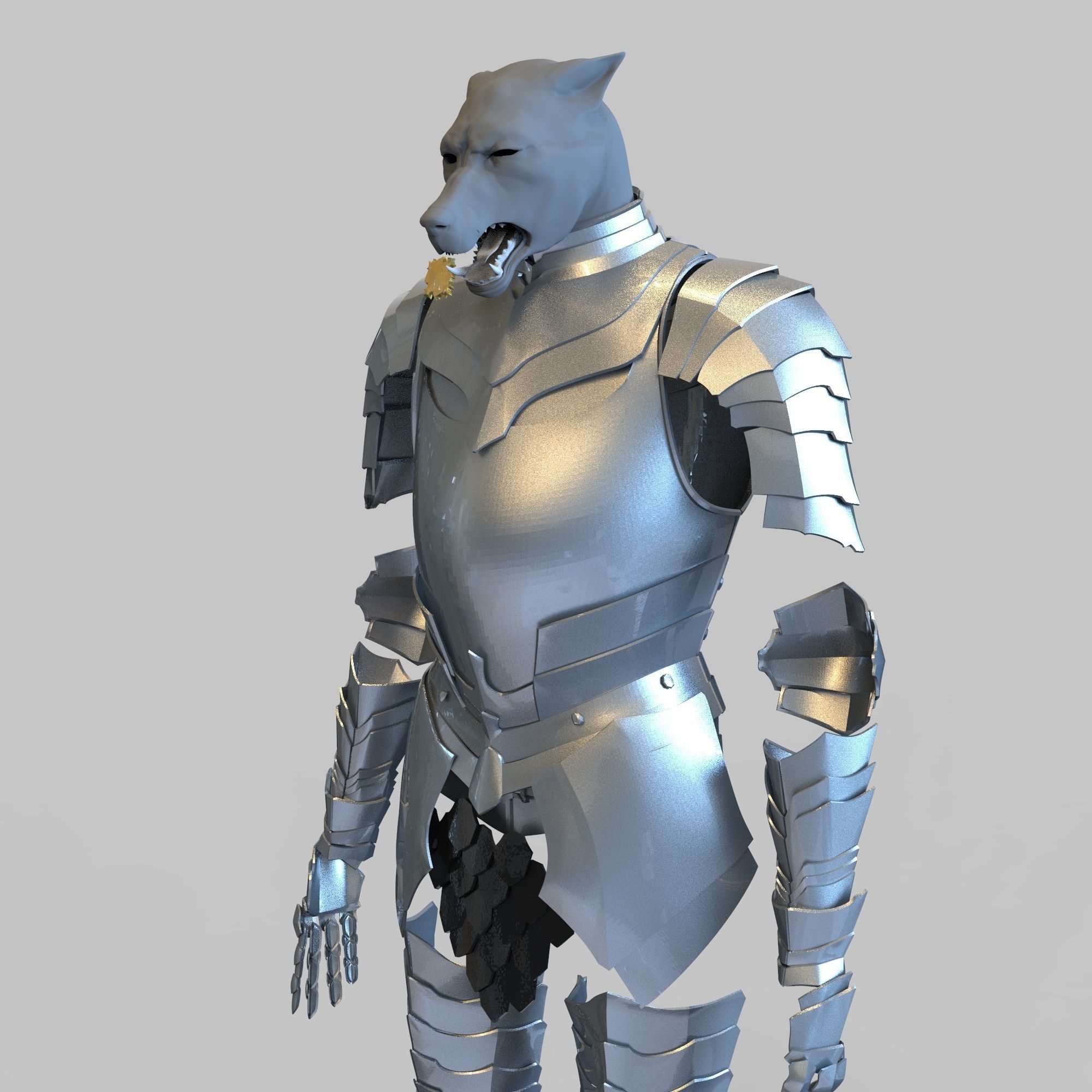 Blaidd Elden Ring Full Body Wearable Armor with Mask and Sword 3D print model_74