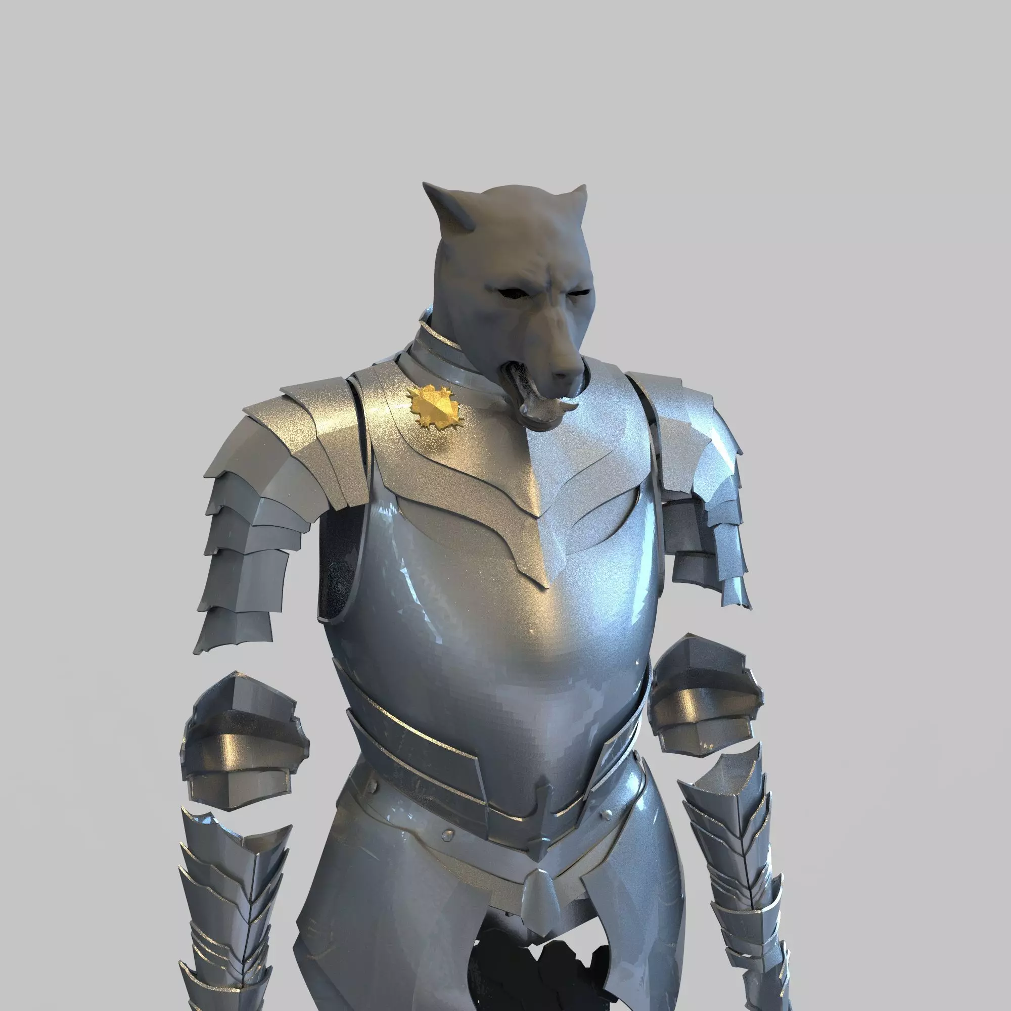 Blaidd Elden Ring Full Body Wearable Armor with Mask and Sword 3D print model_0