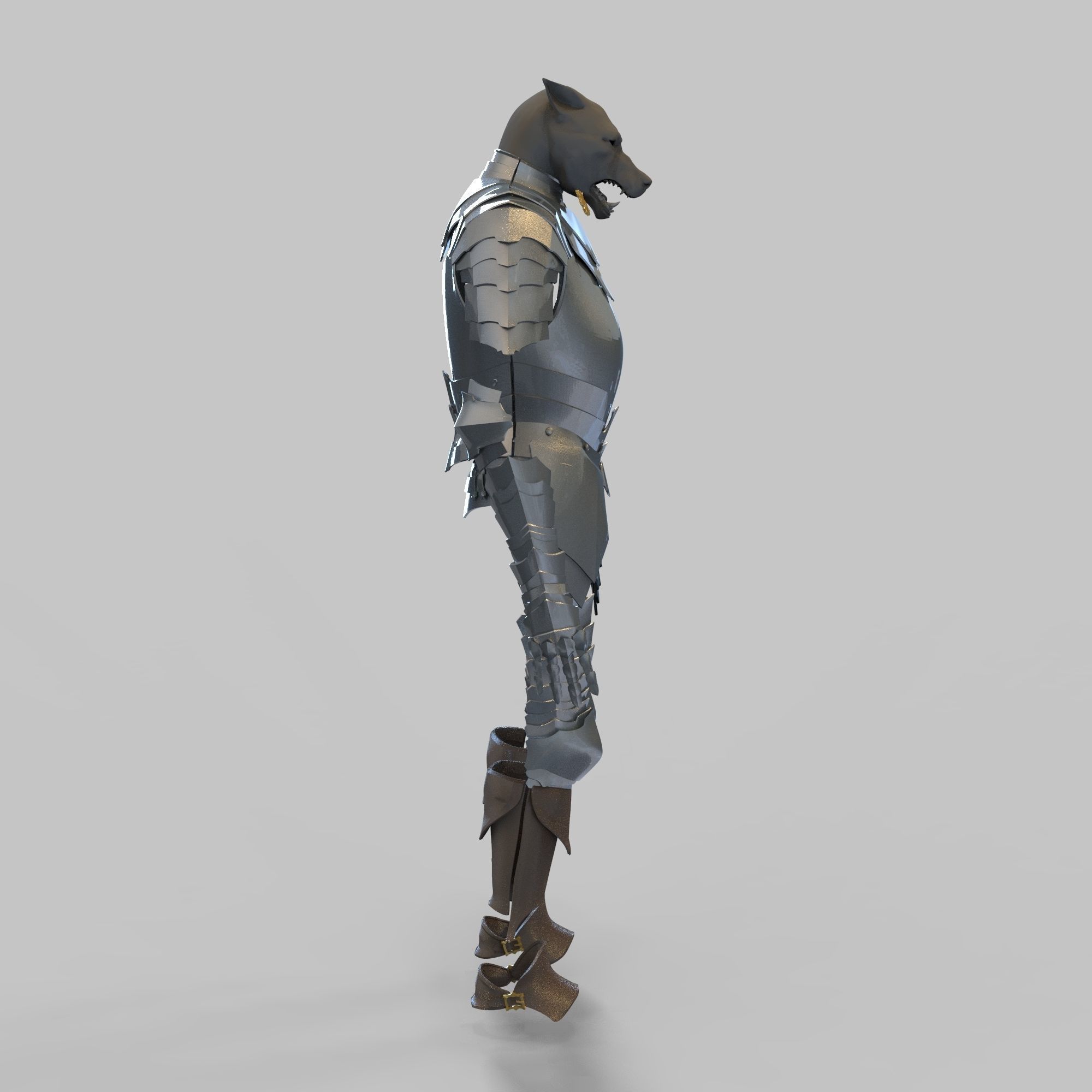 Blaidd Elden Ring Full Body Wearable Armor with Mask and Sword 3D print model_17