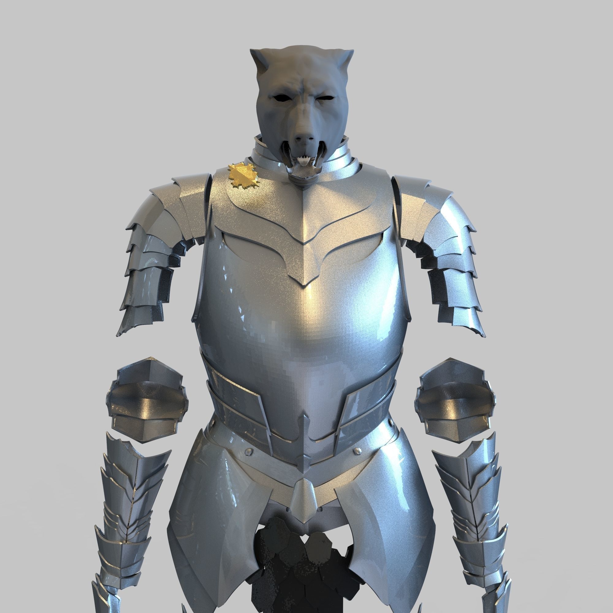 Blaidd Elden Ring Full Body Wearable Armor with Mask and Sword 3D print model_43