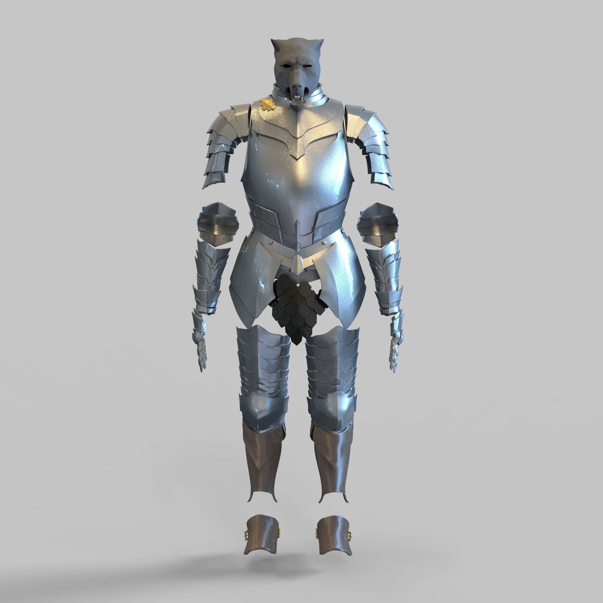 Blaidd Elden Ring Full Body Wearable Armor with Mask and Sword 3D print model_58