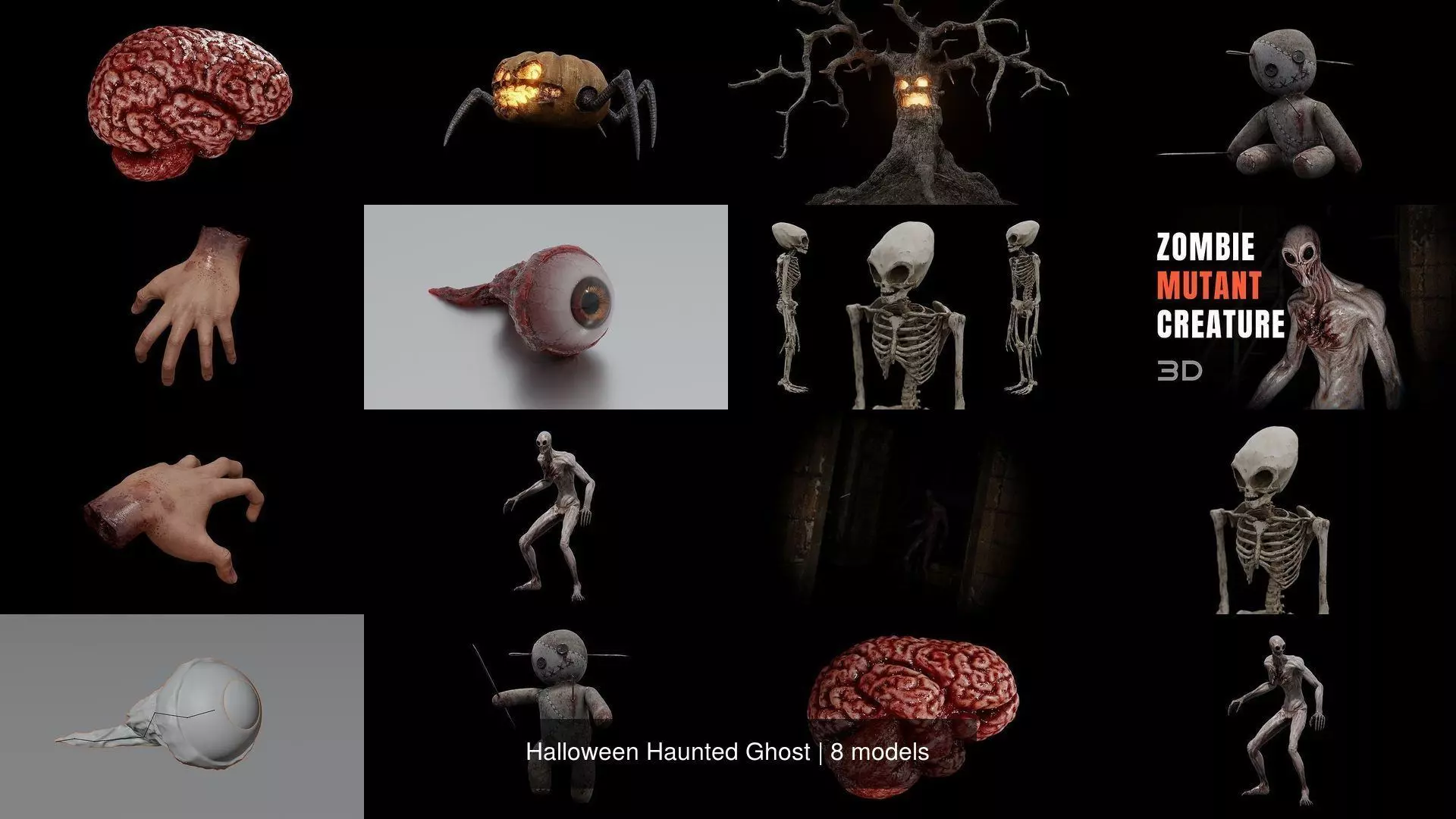 Halloween Haunted Ghost 3D Model Collection_7