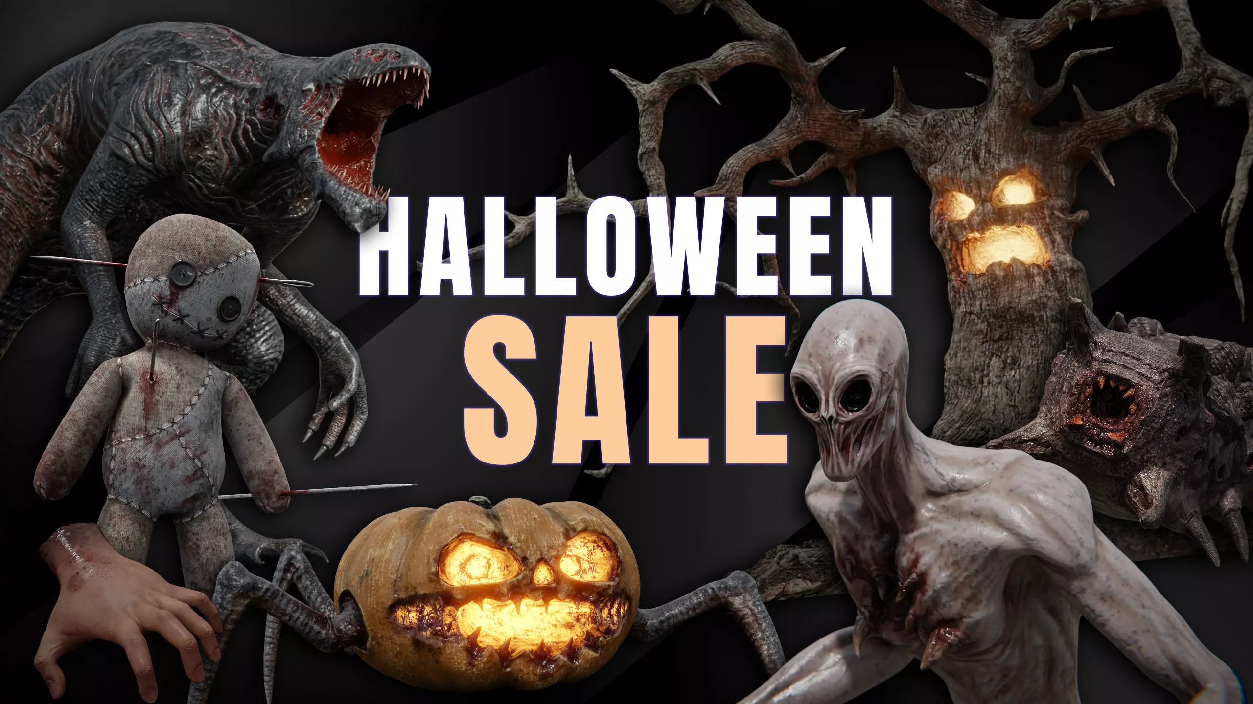 Halloween Haunted Ghost 3D Model Collection_0