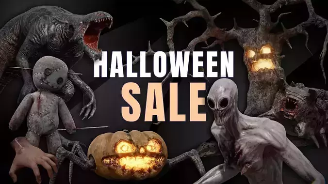 Halloween Haunted Ghost 3D Model Collection
