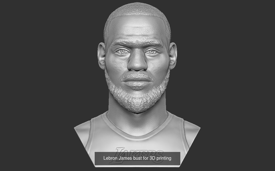 NBA Players busts for 3D printing v2 3D Model Collection_3