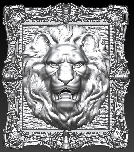 lion pendant 3D model_1