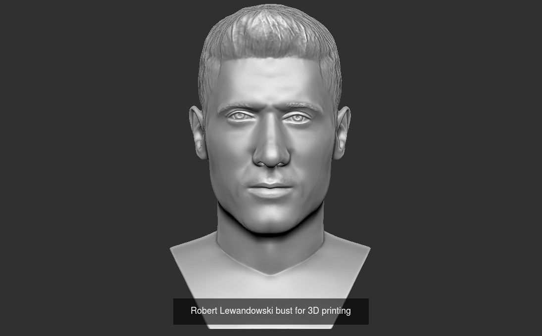 Famous Footballers busts for 3D printing  v2 3D Model Collection_4