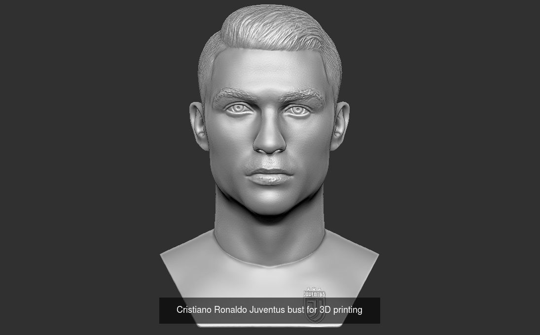 Famous Footballers busts for 3D printing  v2 3D Model Collection_3