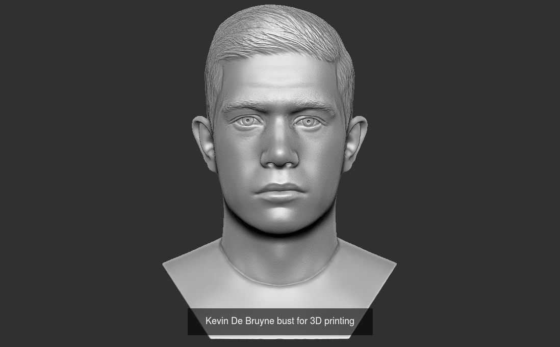 Famous Footballers busts for 3D printing  v2 3D Model Collection_7