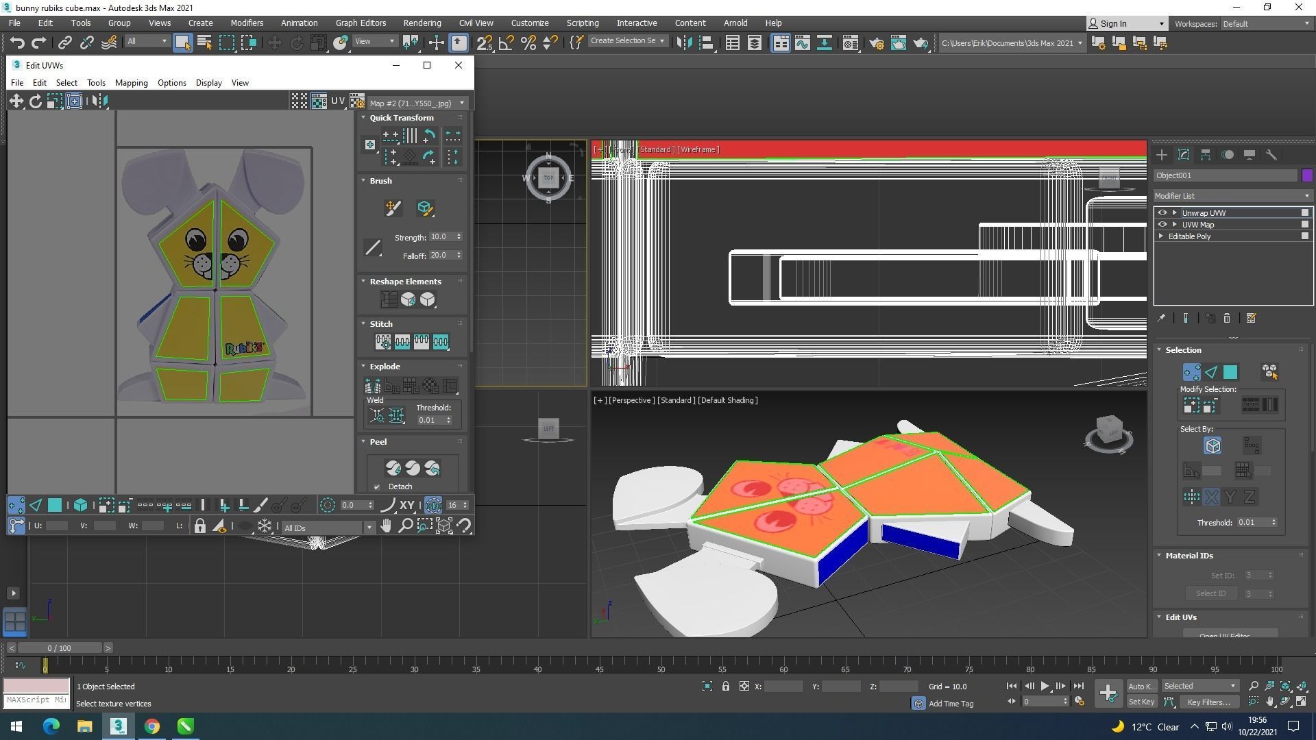 Bunny Rubiks Cube 3D model_21