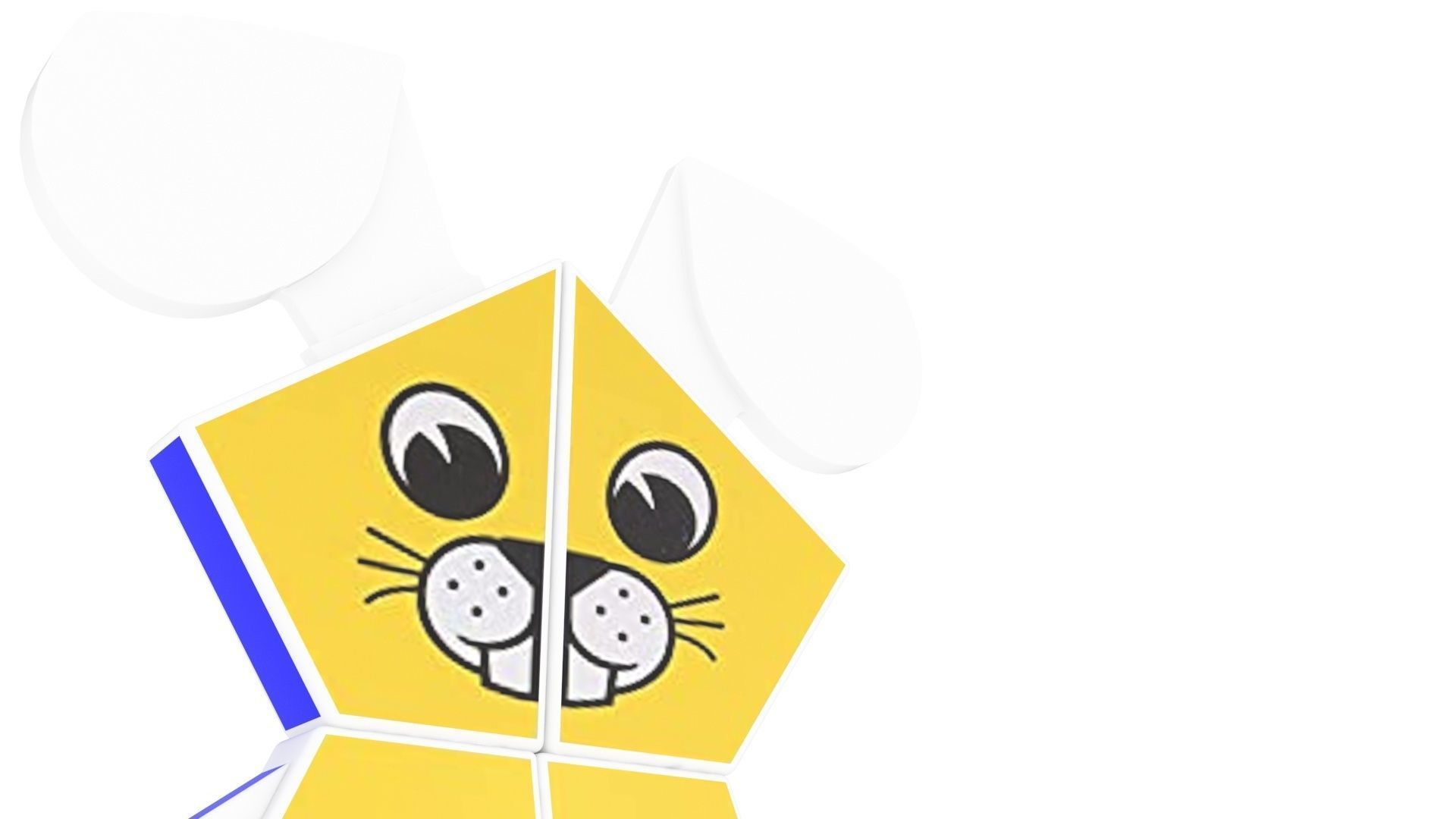 Bunny Rubiks Cube 3D model_6