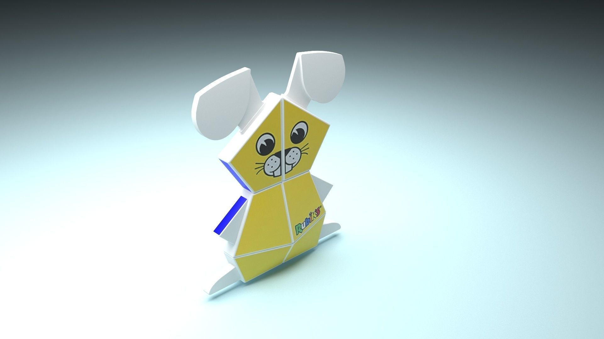 Bunny Rubiks Cube 3D model_19