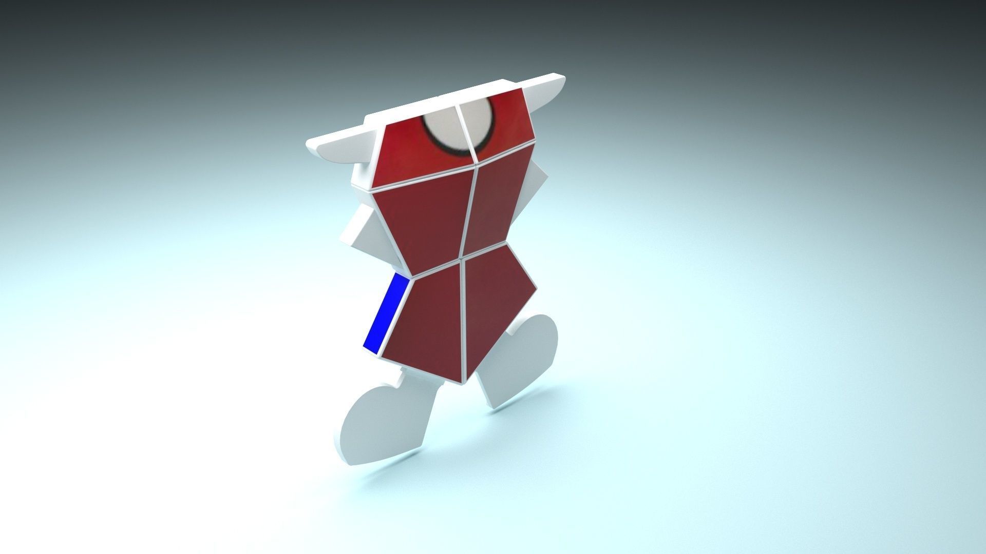 Bunny Rubiks Cube 3D model_20