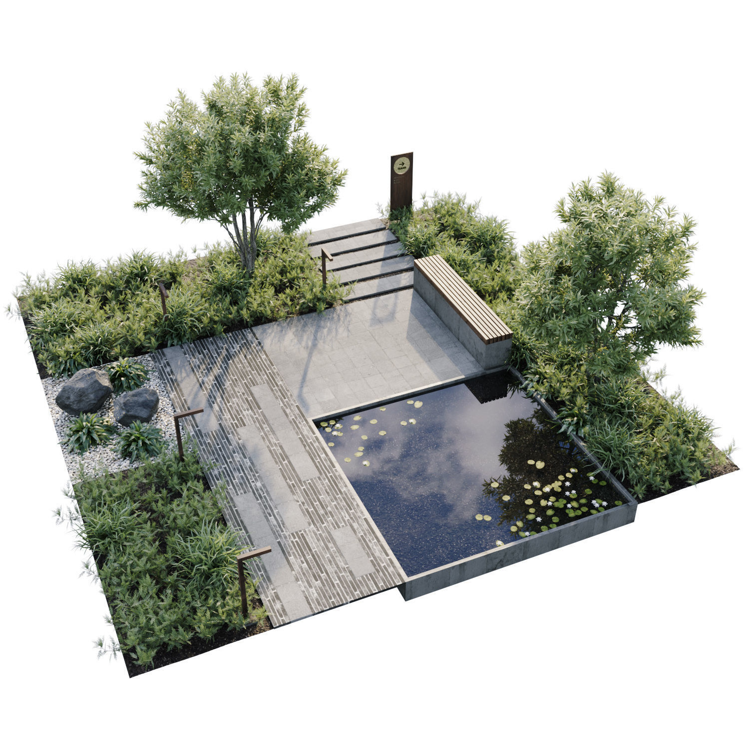 Town square 3D model_2