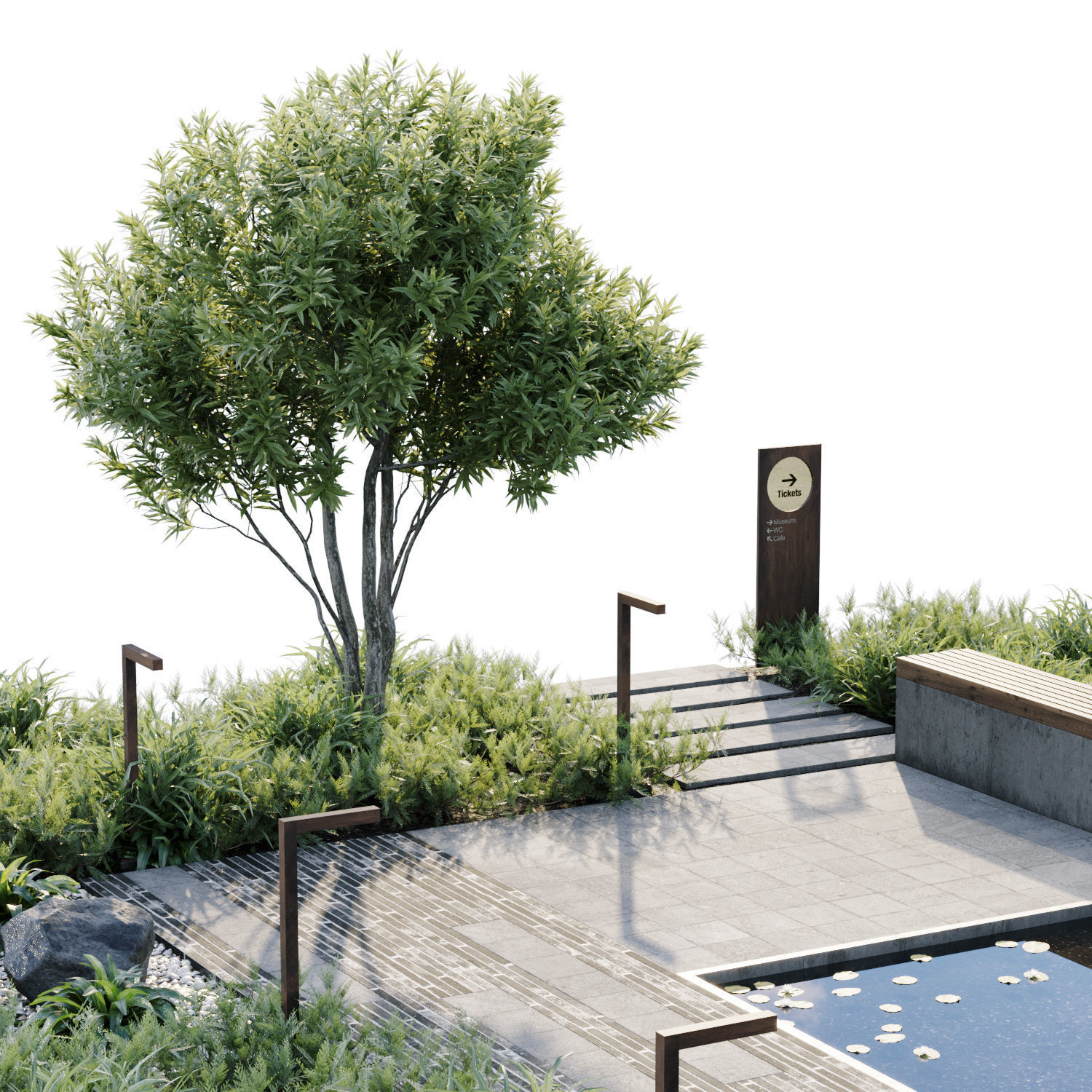 Town square 3D model_5