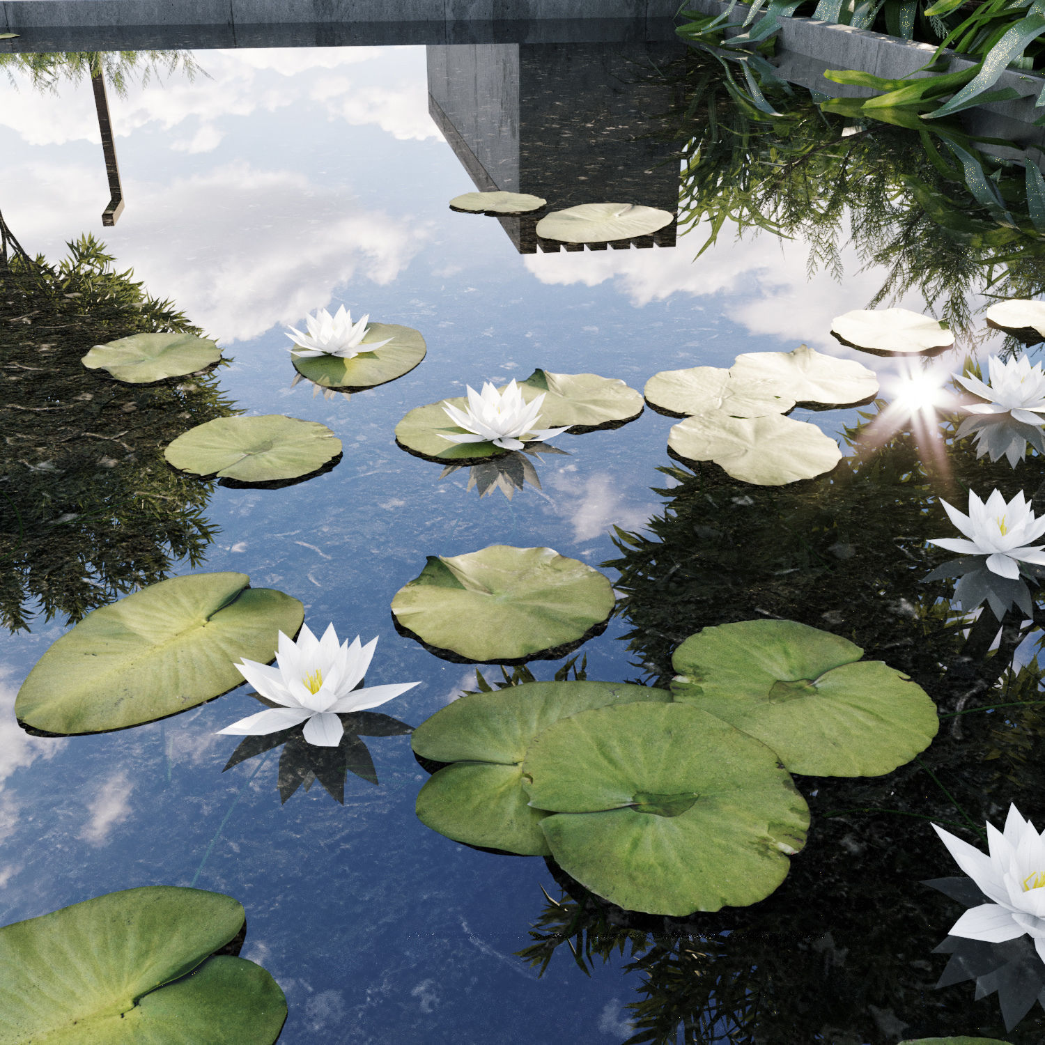 Town square 3D model_4