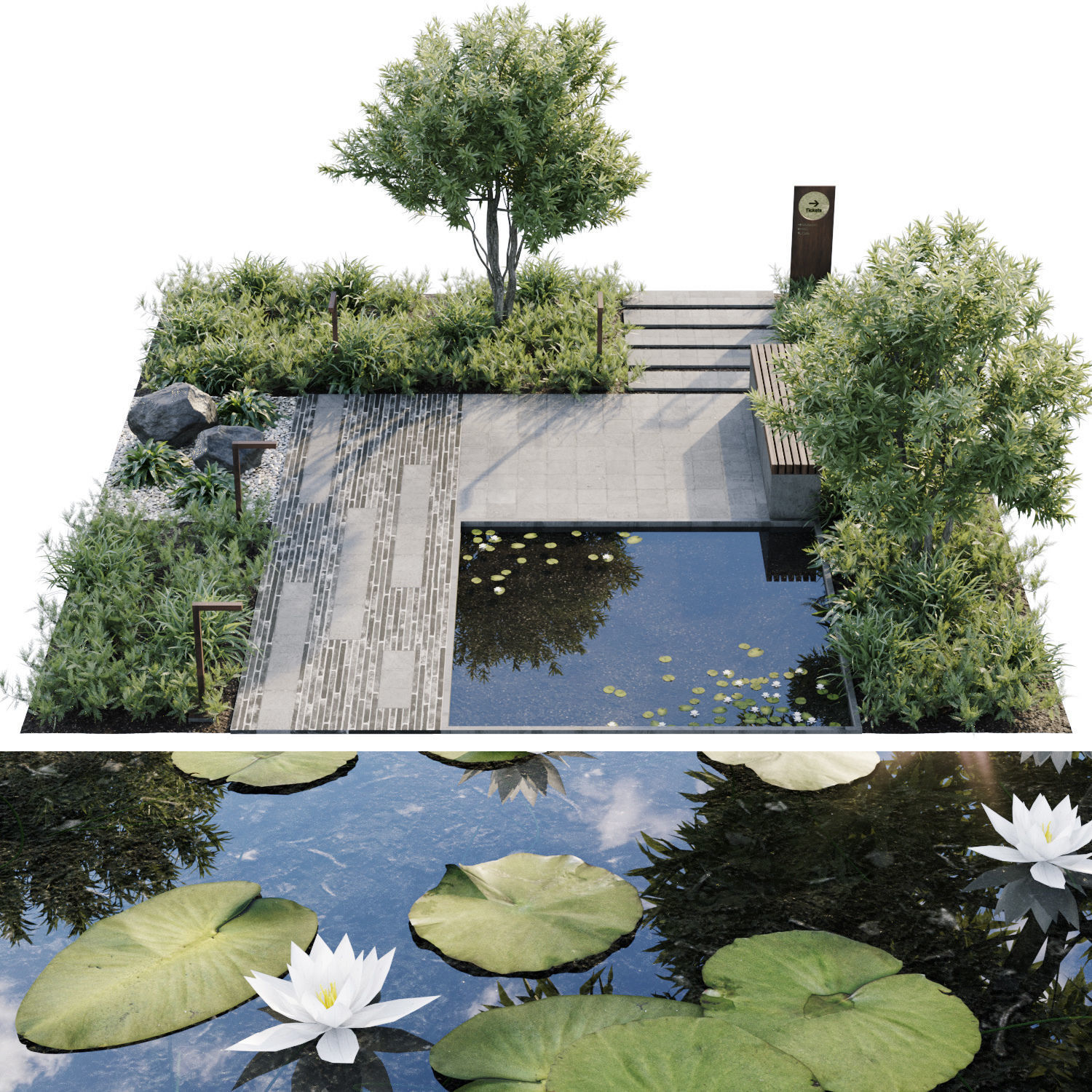 Town square 3D model_1