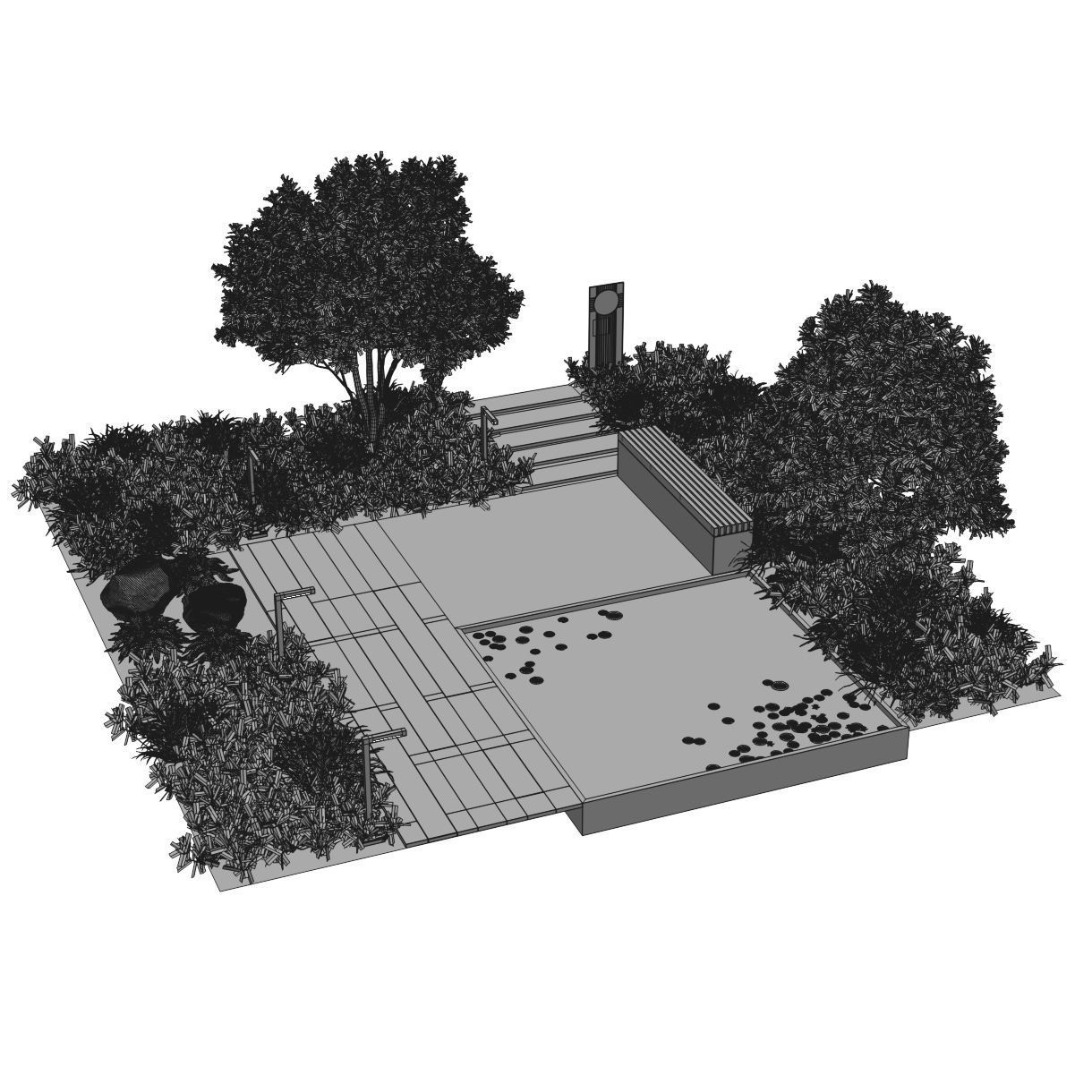 Town square 3D model_7