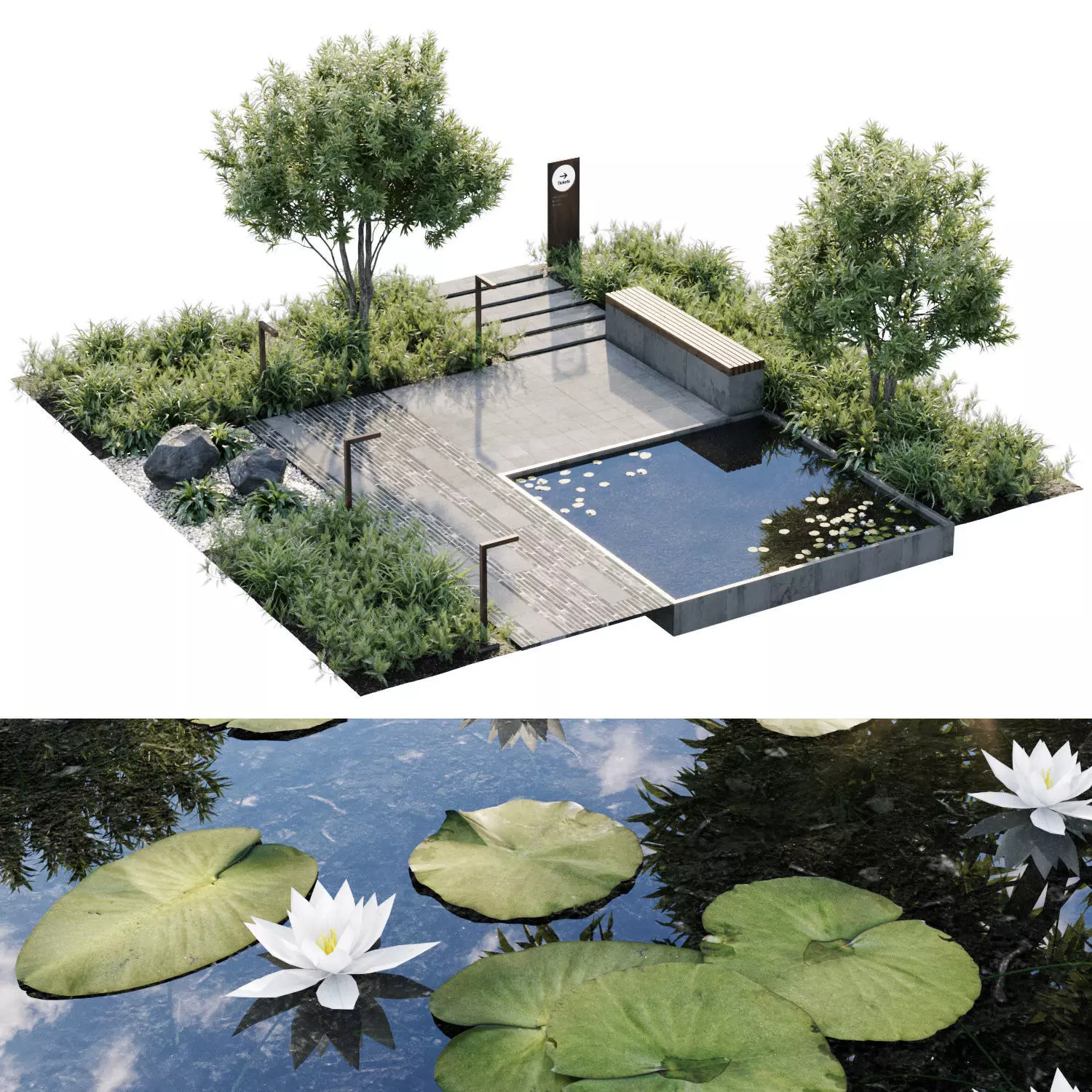 Town square 3D model_0