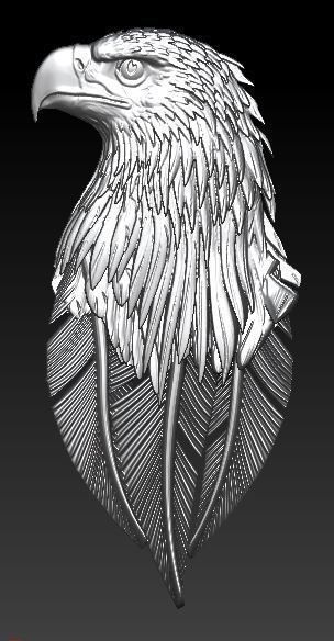 eagle pendant 3D model_1