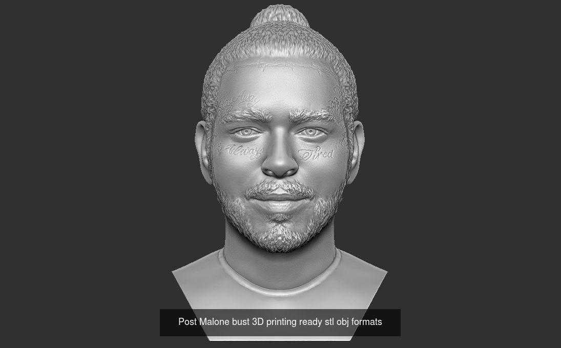 Famous Rappers busts v2 3D Model Collection_6