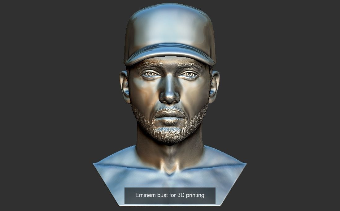 Famous Rappers busts v2 3D Model Collection_12