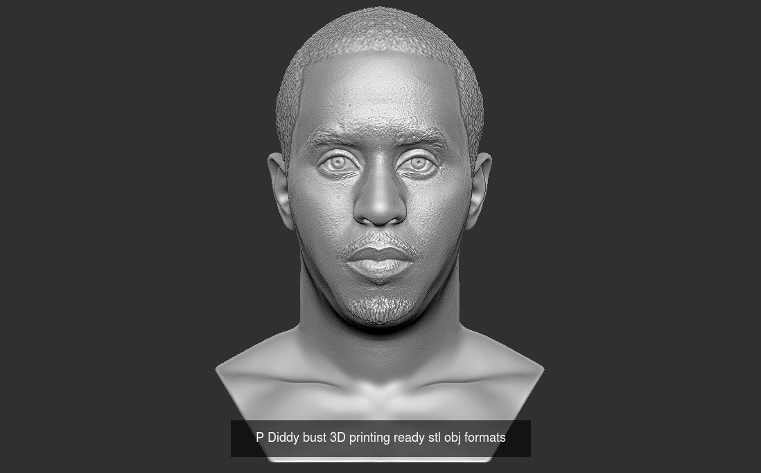 Famous Rappers busts v2 3D Model Collection_9