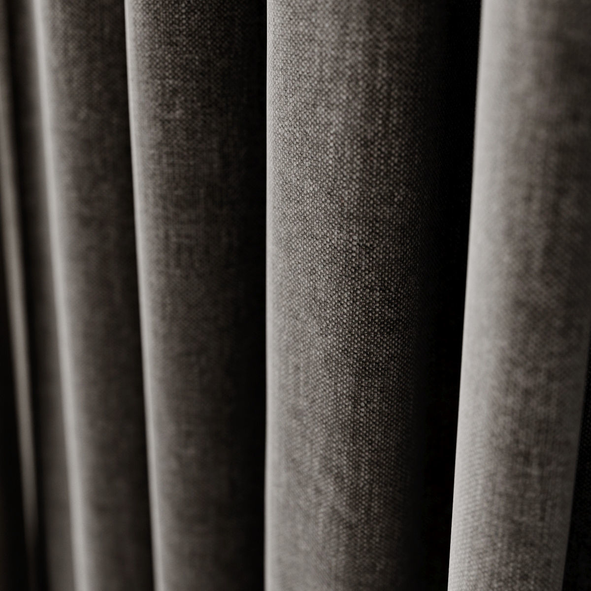 Curtains 1 checkered curtain 3D model_3