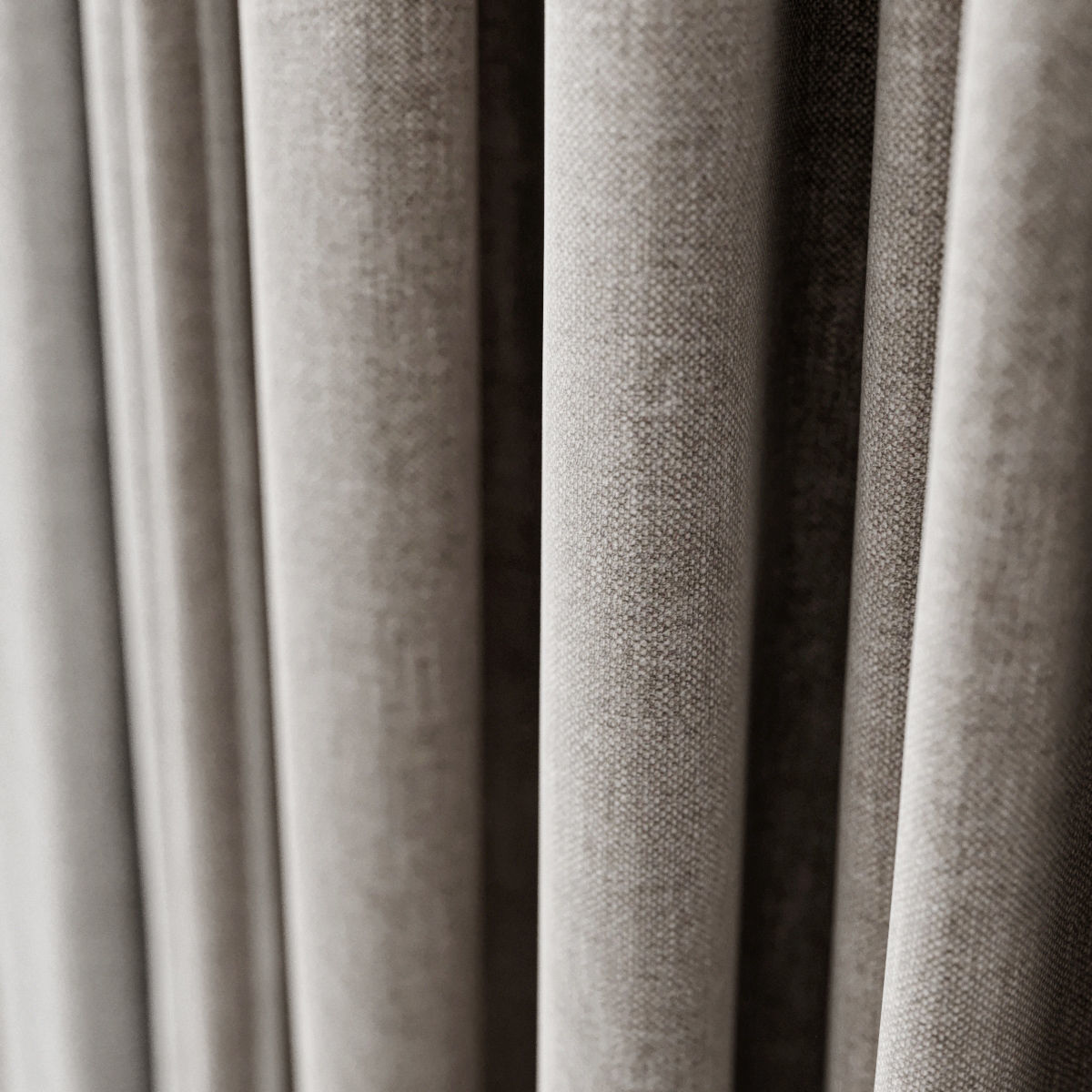 Curtains 1 checkered curtain 3D model_1