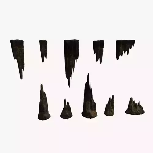 Cave Rock Pack 1 - Webs Low-poly 3D model