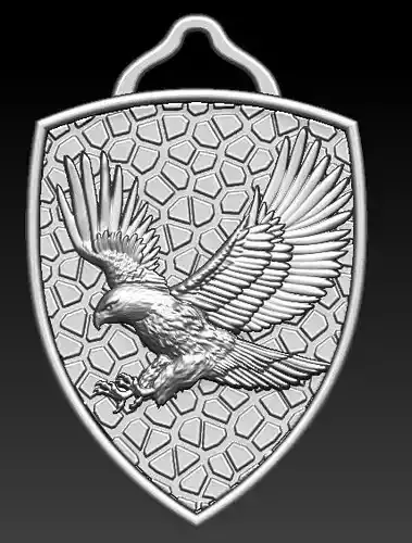 eagle and shield pendant